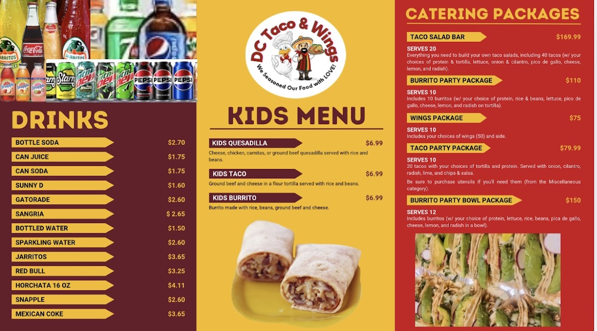 Menu - Dc Taco & Wings photo 2