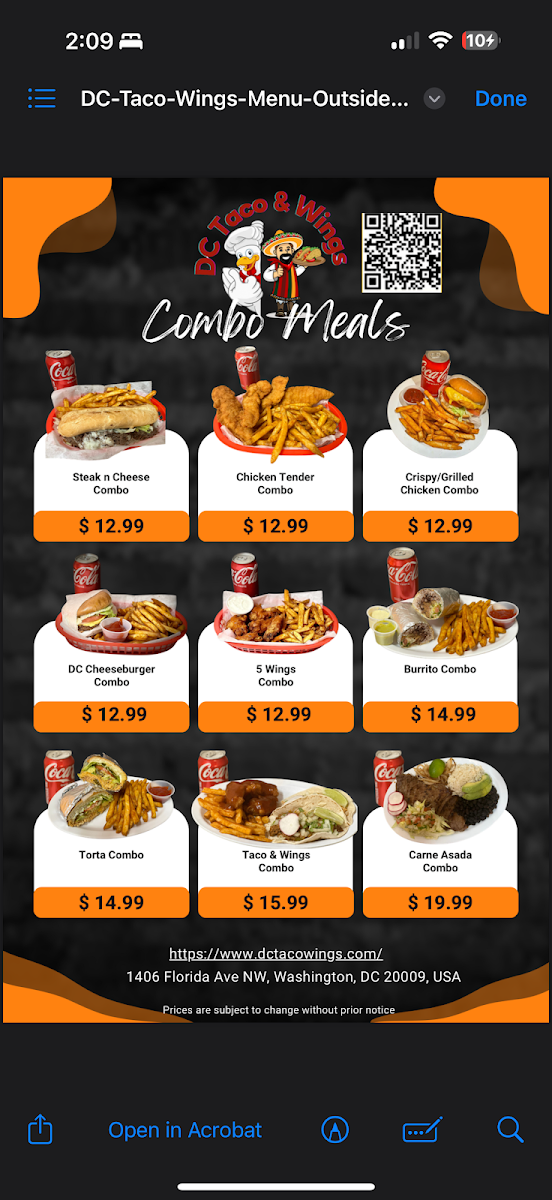 Menu - Dc Taco & Wings photo 3